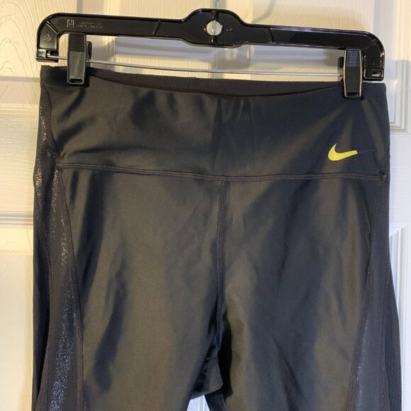 Nike Women's Speed Running Tights Size M Black Glitter Accents 7/8 CU3337 2020 - Picture 3 of 7